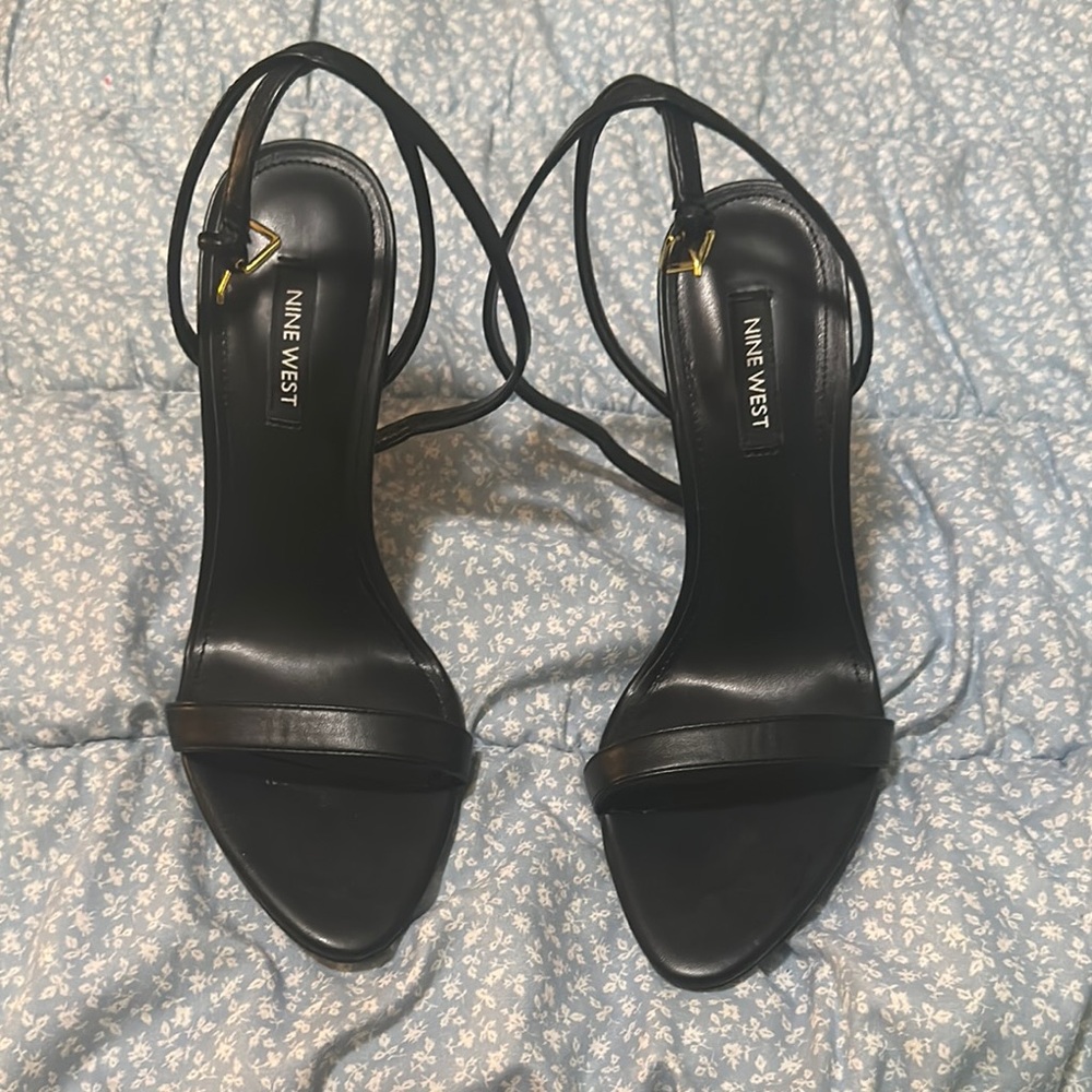 Nine West Black Heeled Sandals